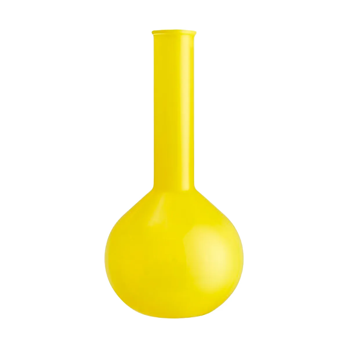 Lab rund flask vas 31,5 cm, Gul Kosta Boda