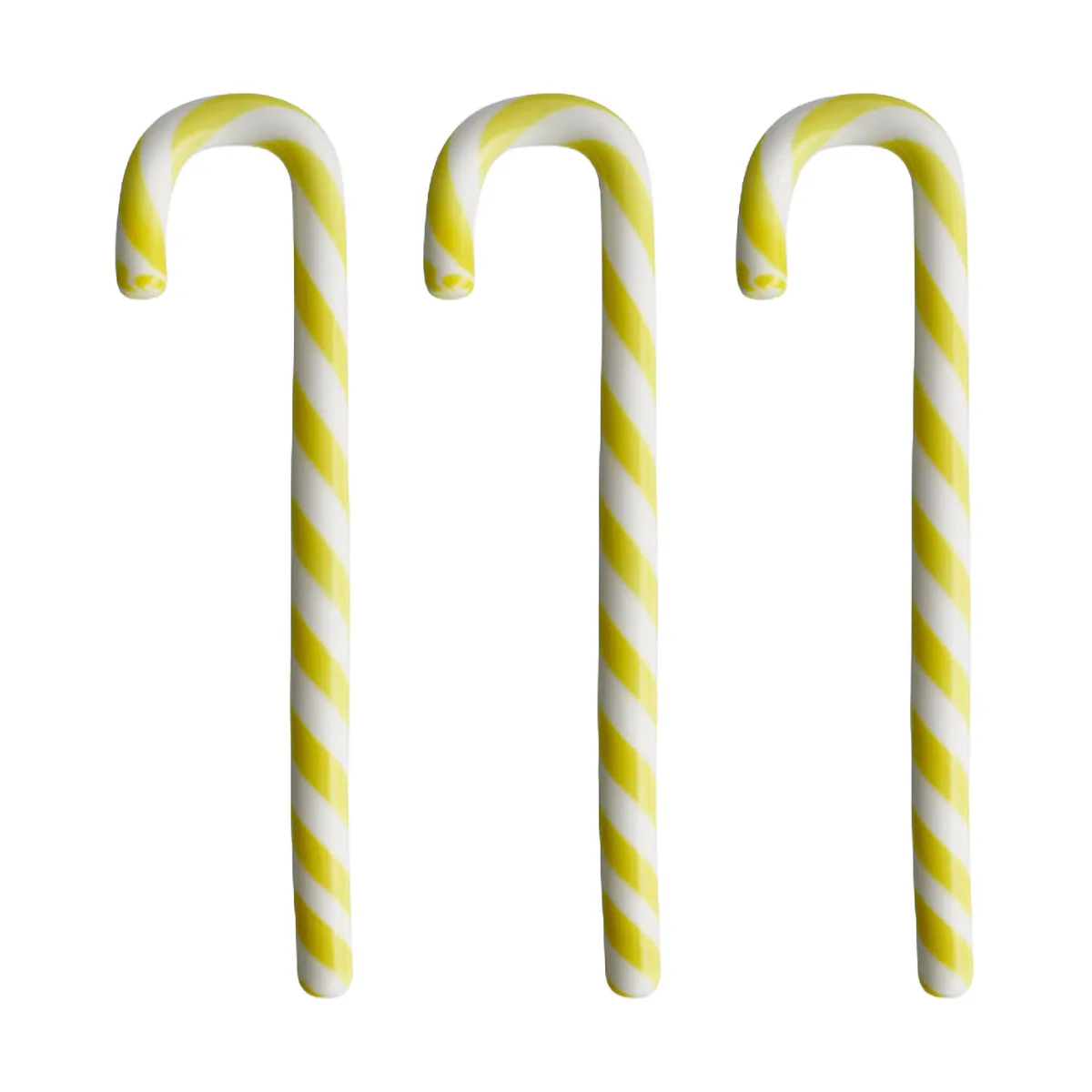 Polka käpp 17 cm 3-pack, Vit-gul Kosta Boda