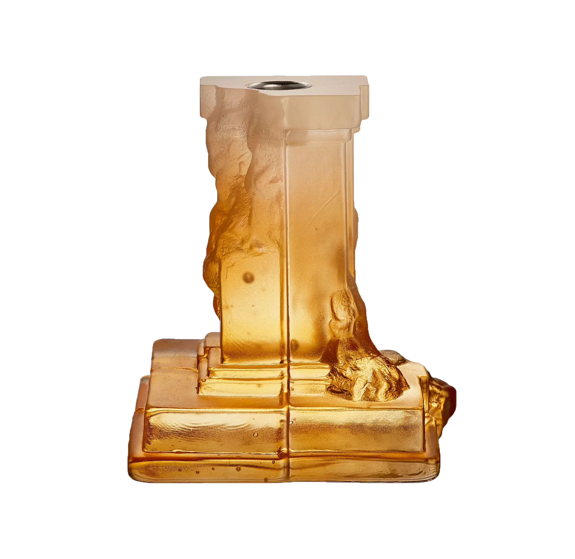 Rocky Baroque ljusstake 150 mm, Bärnstensfärgat dis Kosta Boda