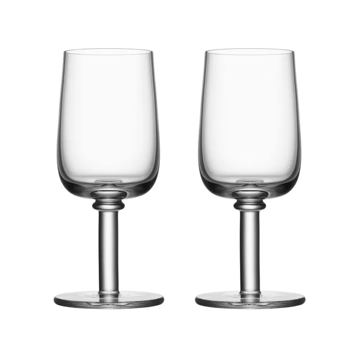 Viva glas på fot 25 cl 2-pack - Klar - Kosta Boda