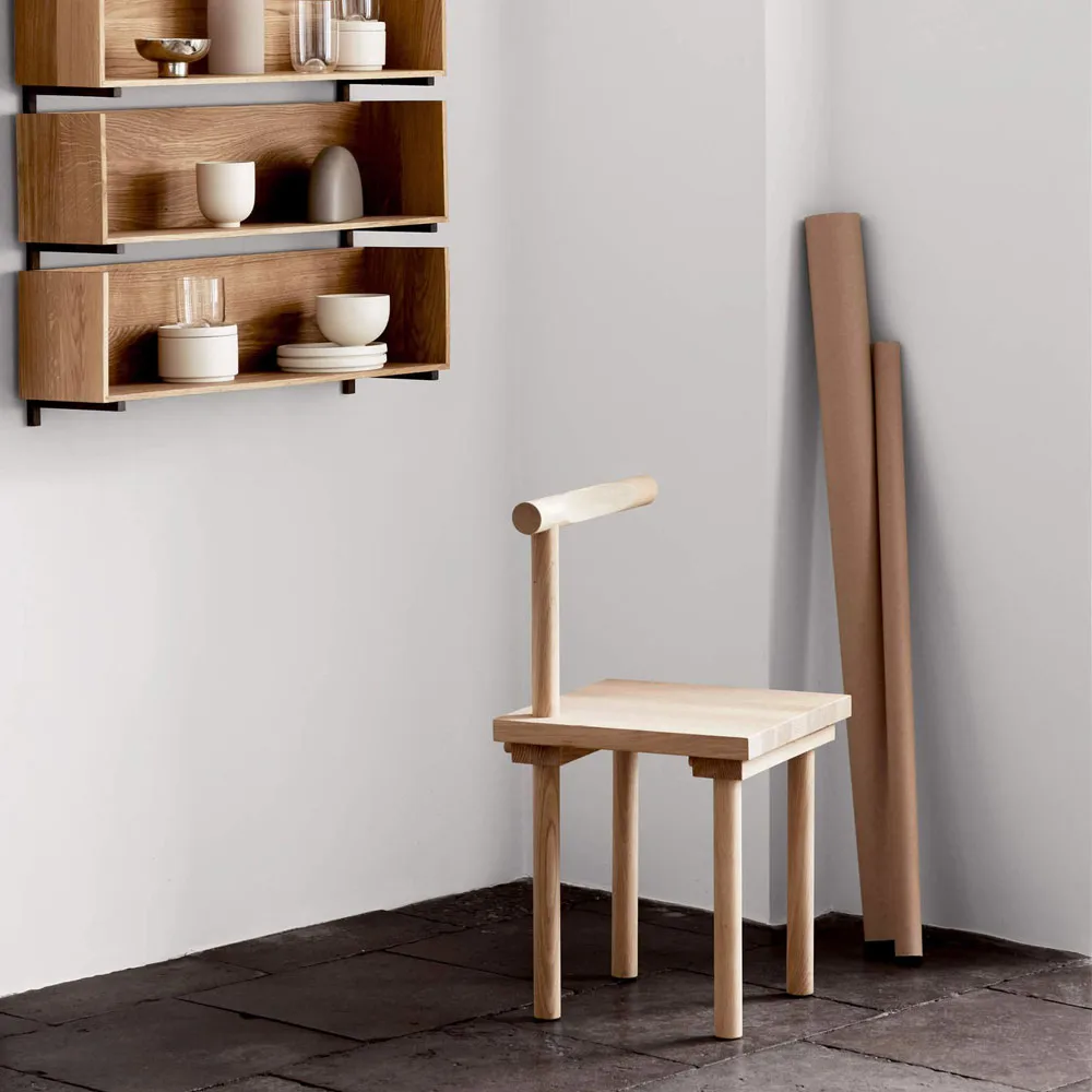 Sculptural stol, Oak Kristina Dam Studio