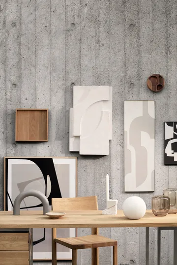 Serif Relief väggdekoration M - Off white - Kristina Dam Studio