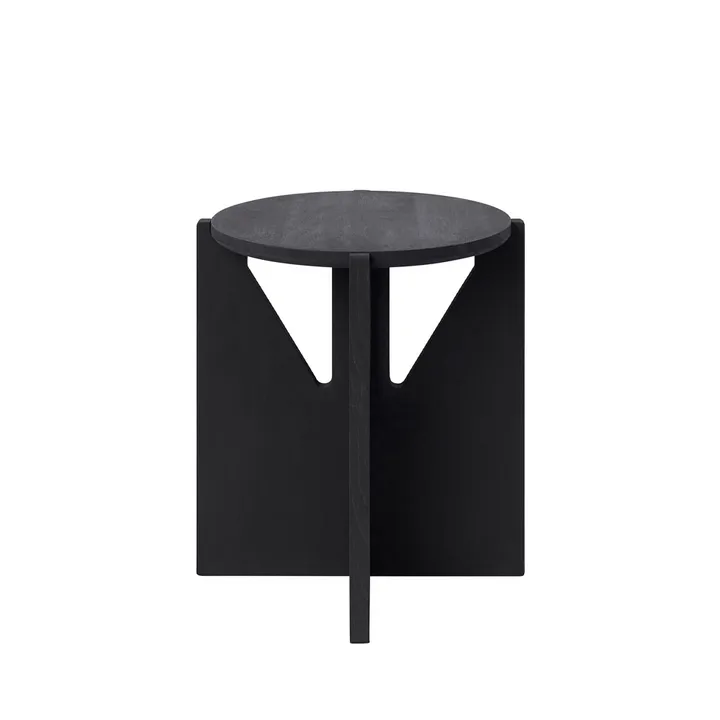 Stool rund pall - Oak black, Ø36x42 cm - Kristina Dam Studio