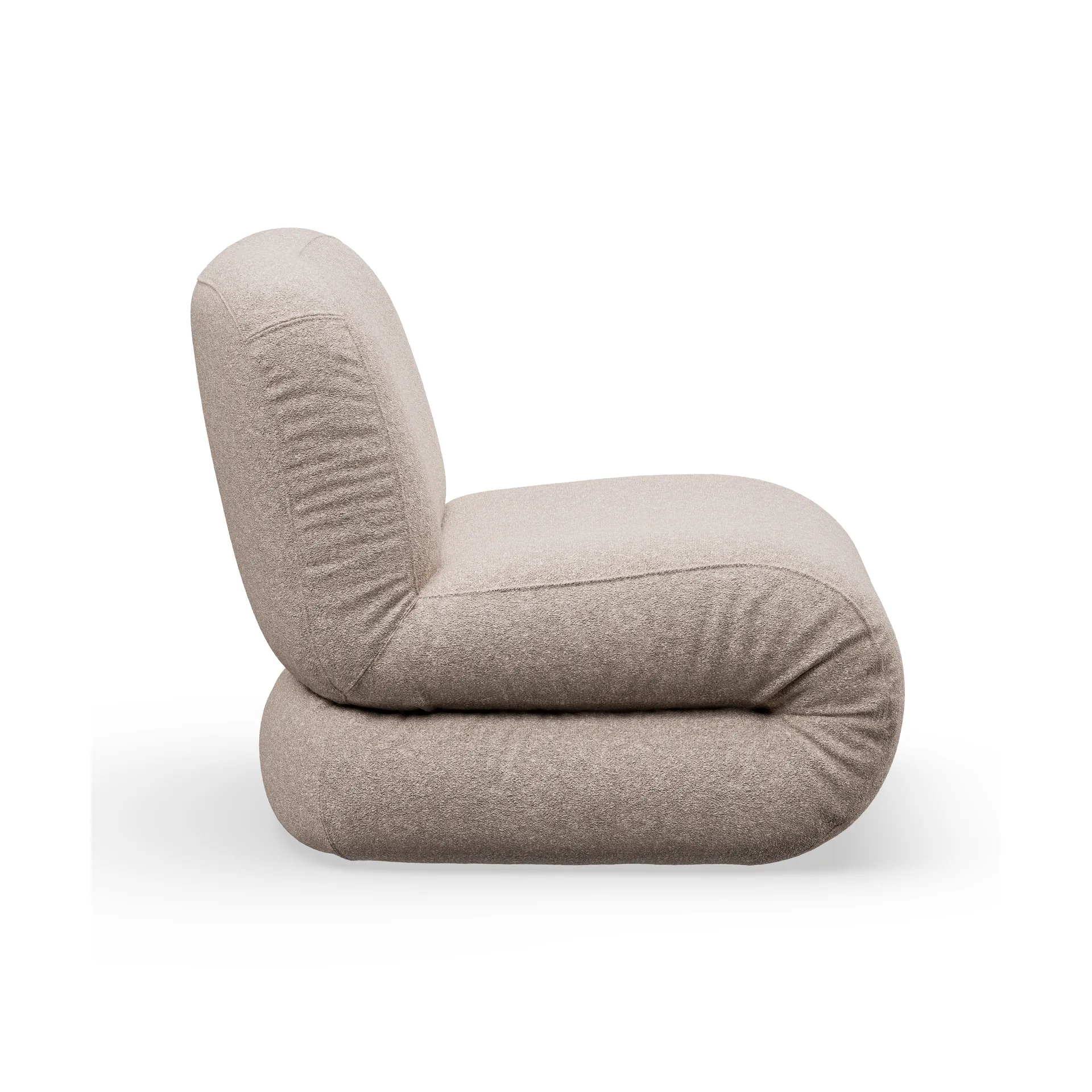 BAU fåtölj, Zero Beige, rak Lammhults