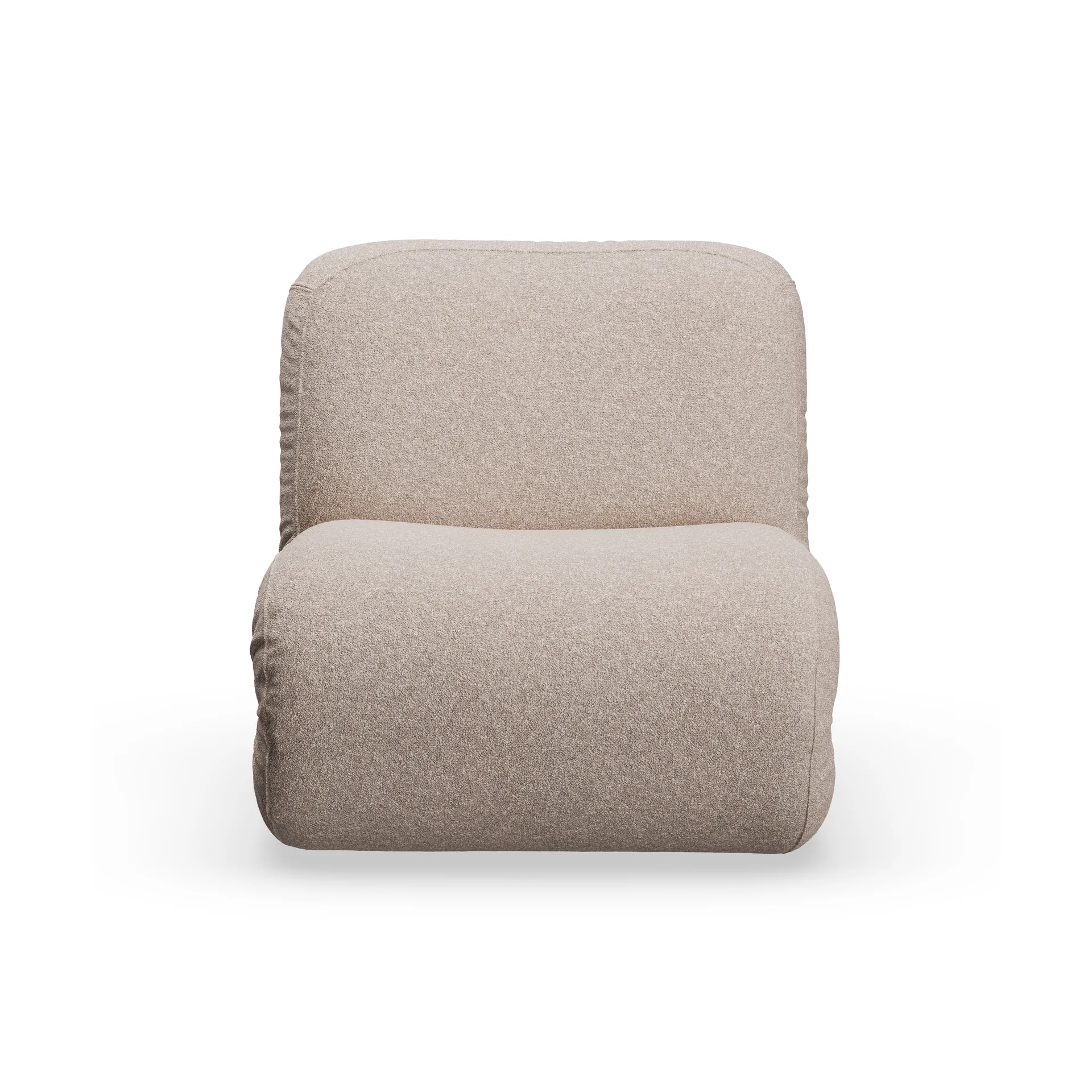 BAU fåtölj, Zero Beige, rak Lammhults