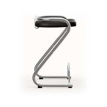 S70-3 barpall - Elmo Nordic läder Svart-kromstativ - Lammhults