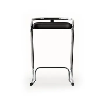 S70-3 barpall - Elmo Nordic läder Svart-kromstativ - Lammhults