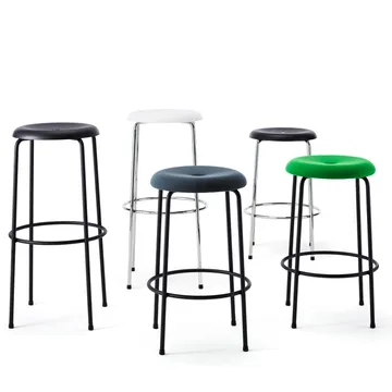 Taburett barpall - Svart-krom, 78 cm - Lammhults