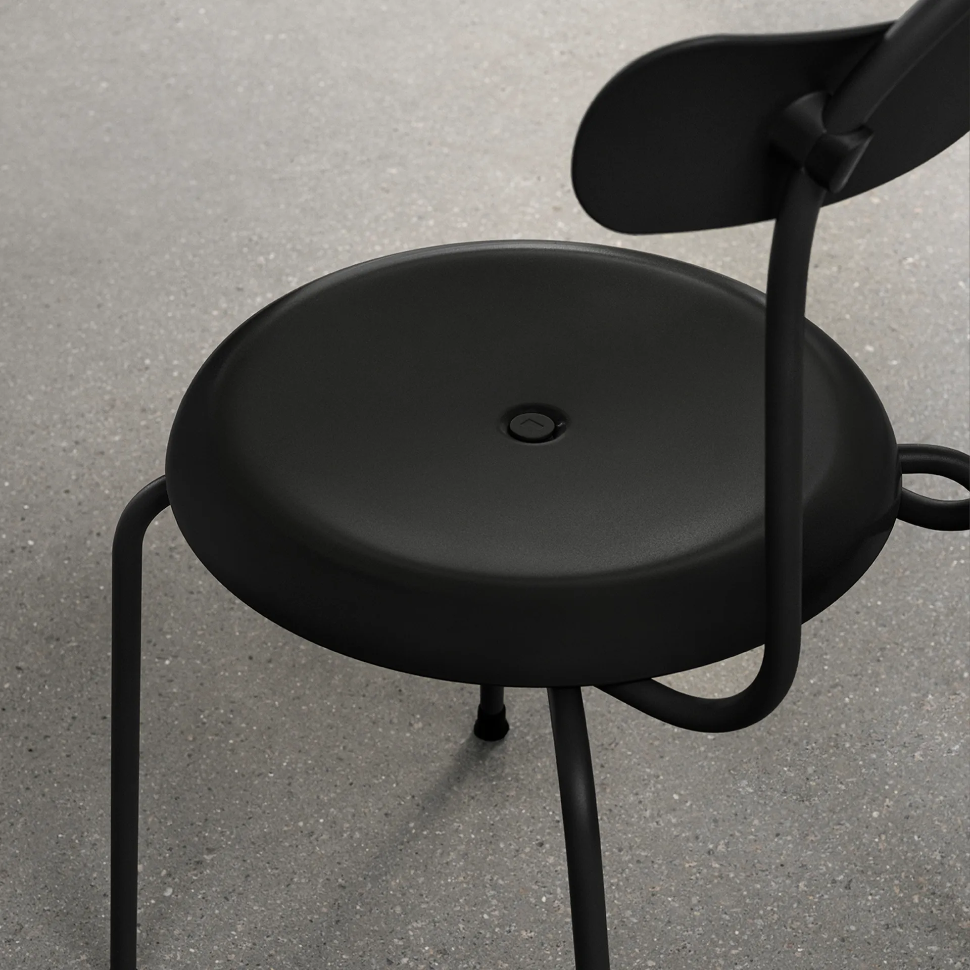 Taburett plus stol, Svart Lammhults