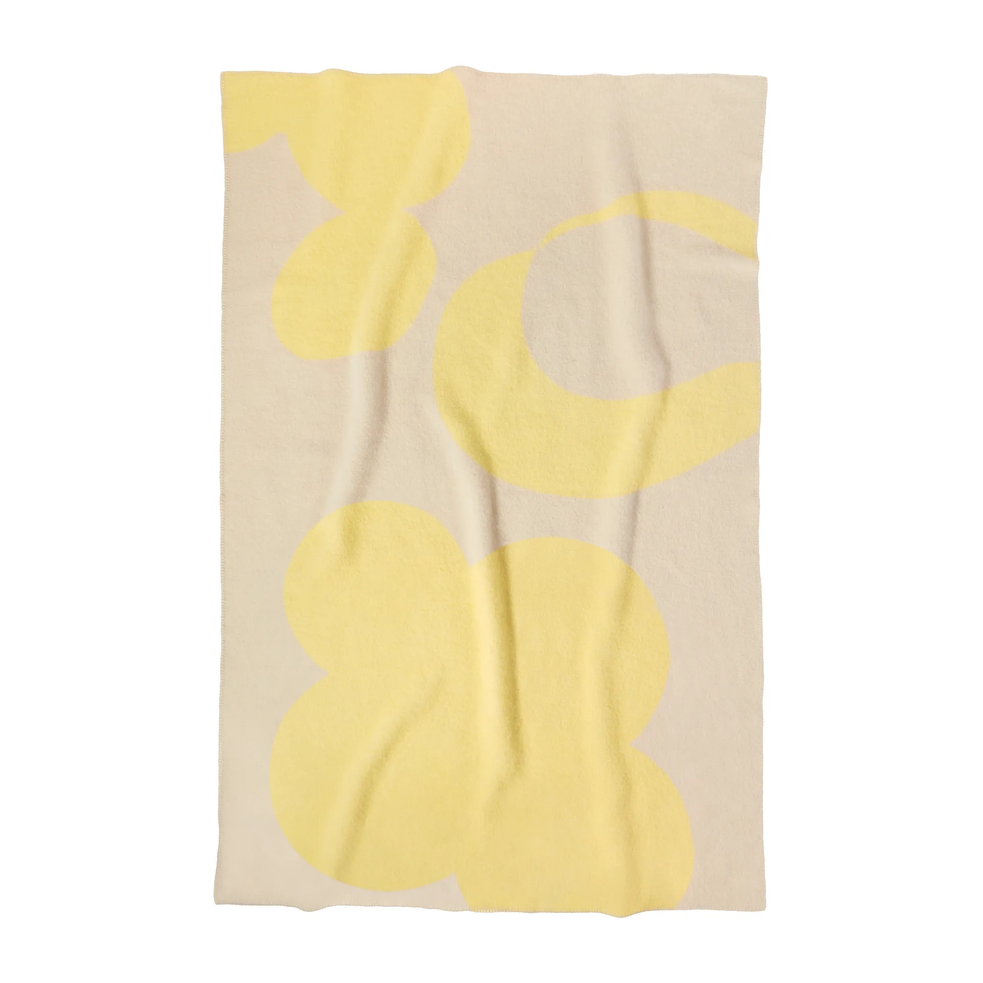 Anemone ullfilt 130x200 cm, Beige-yellow Layered