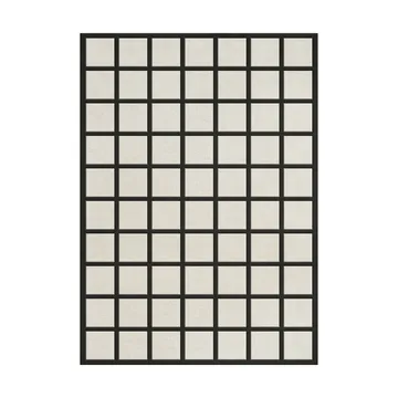 Avenue Checked ullmatta - Bone White, 200x300 cm - Layered