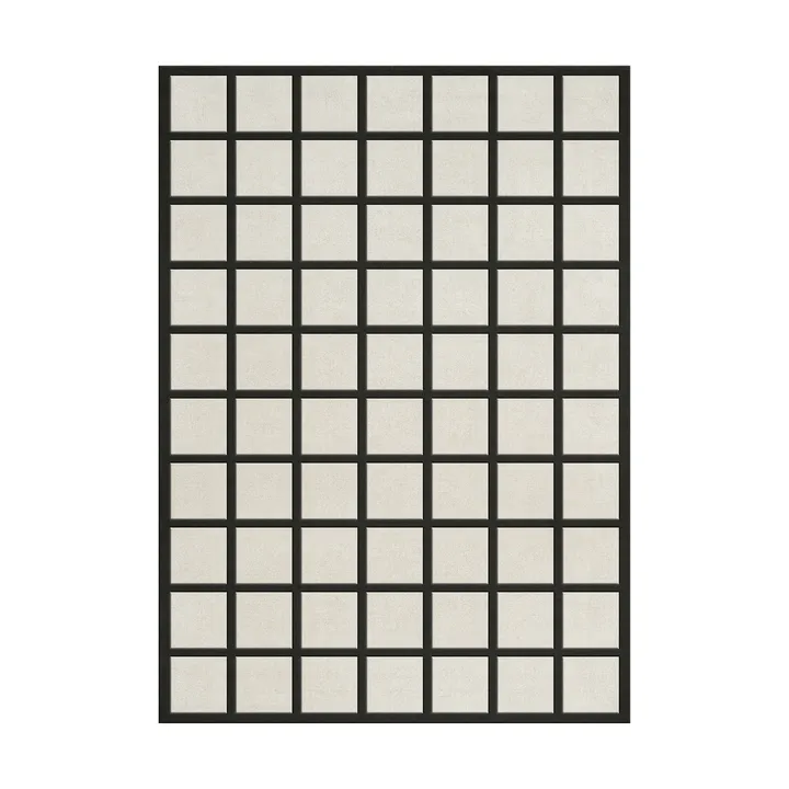 Avenue Checked ullmatta - Bone White, 200x300 cm - Layered