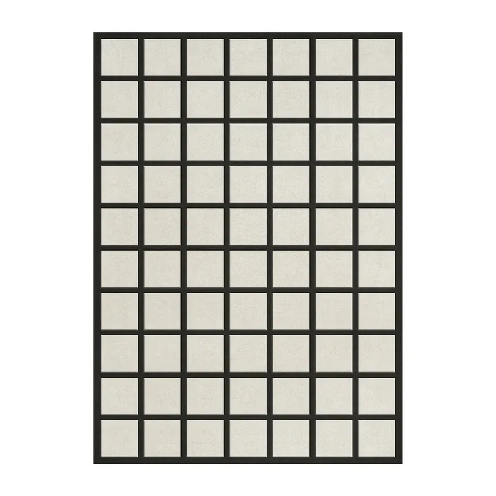 Avenue Checked ullmatta - Bone White, 250x350 cm - Layered