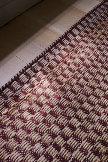 Barley jutematta - Burgundy, 300x400 cm - Layered