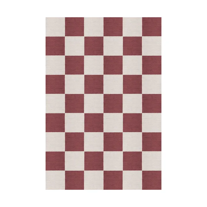 Chess ullmatta - Burgundy, 180x270 cm - Layered