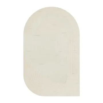 Circular ullmatta 180x270 cm - Bone white - Layered