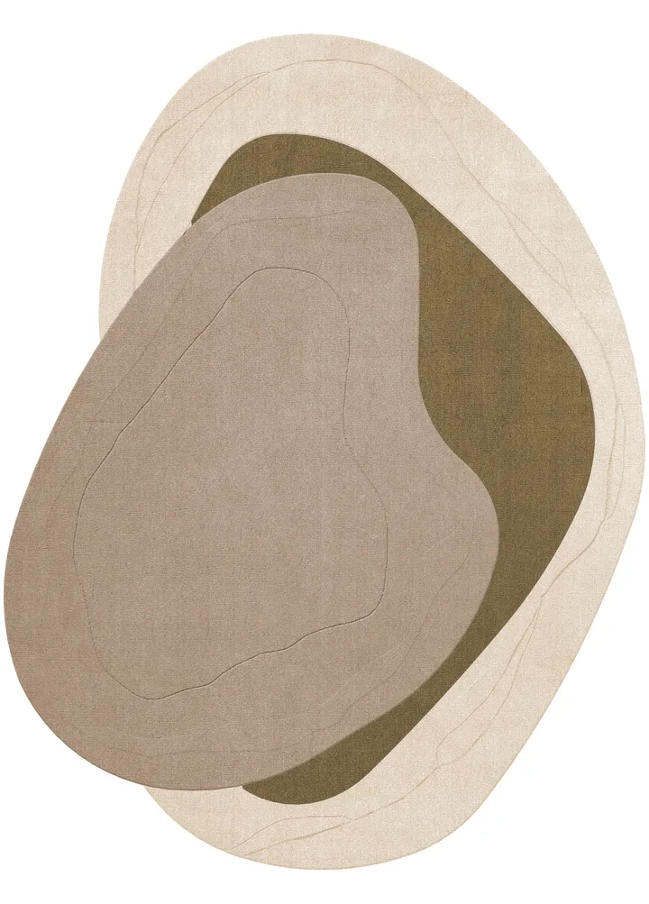 Erik Bratsberg Lozza ullmatta - Olive, 270x350 cm - Layered