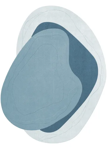 Erik Bratsberg Lozza ullmatta - Teal, 230x300 cm - Layered
