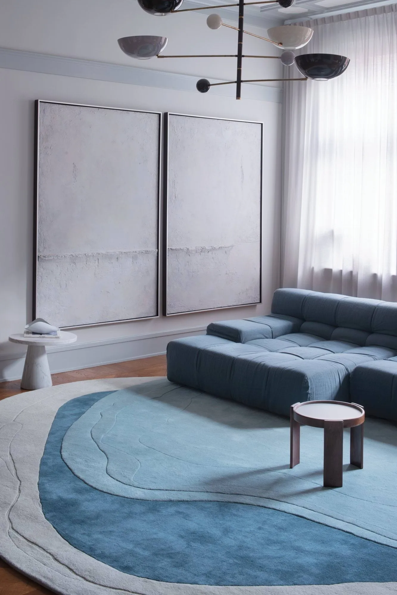 Erik Bratsberg Lozza ullmatta, Teal, 300x400 cm Layered