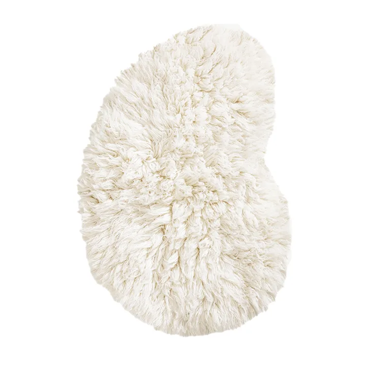 Residue Shaggy ullmatta, Bone White, 180x270 cm Layered