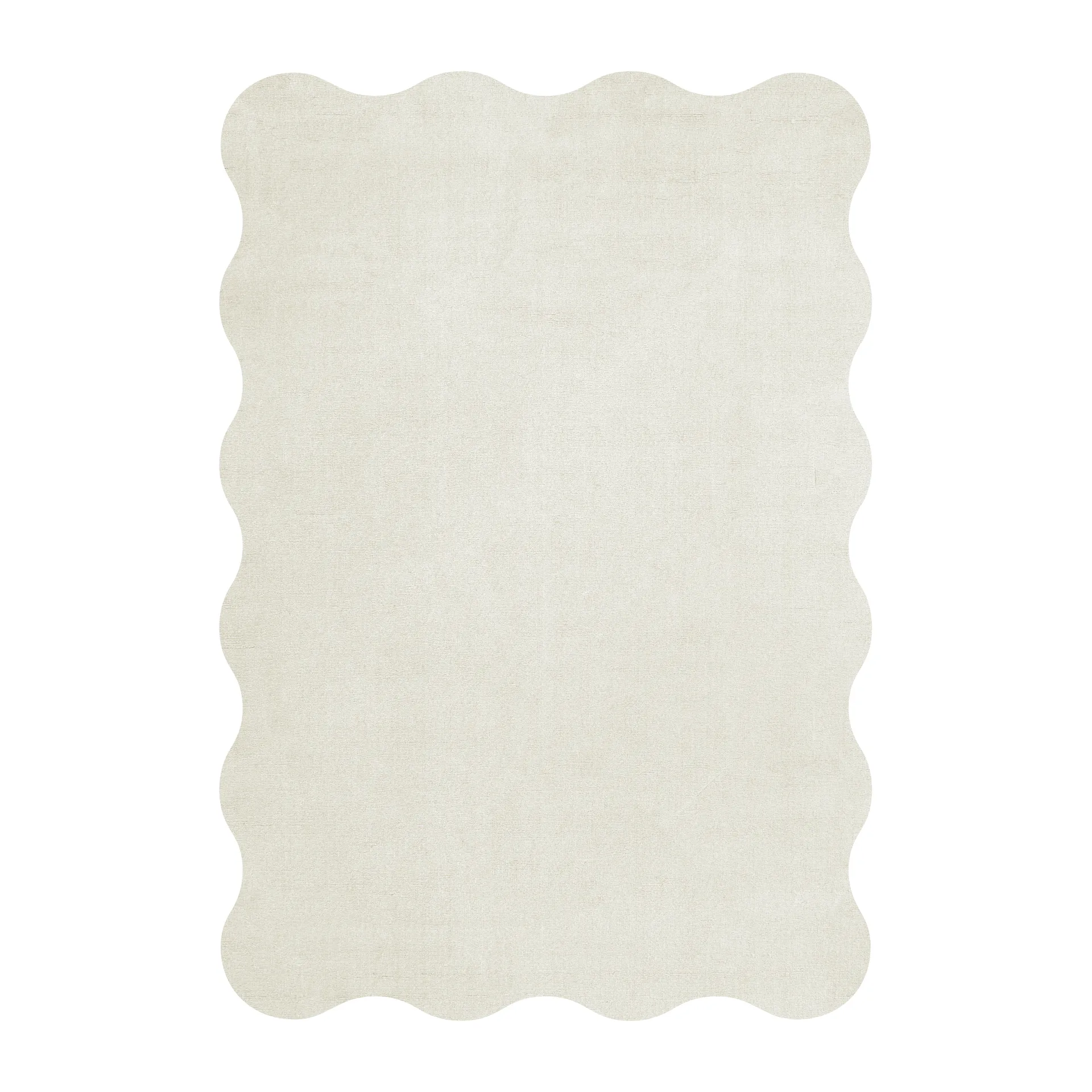 Scallop ullmatta 160x230 cm, Bone white Layered
