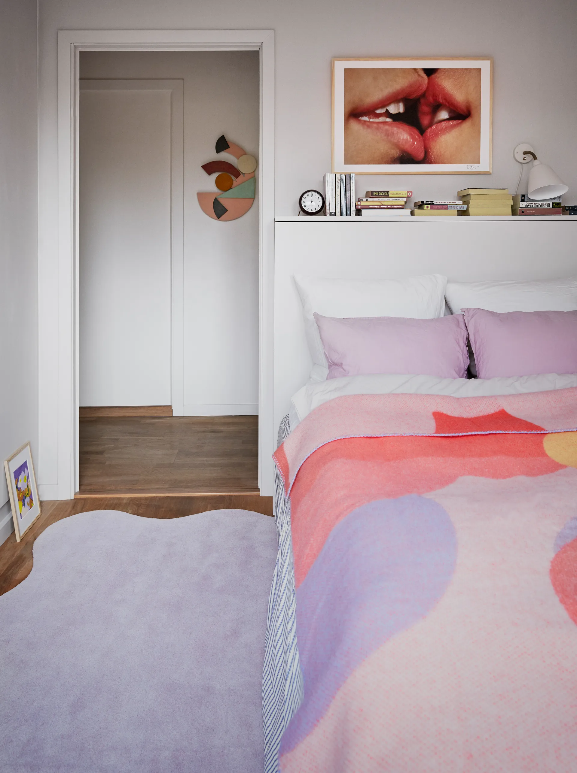 Scallop ullmatta 160x230 cm, Pink lavender Layered