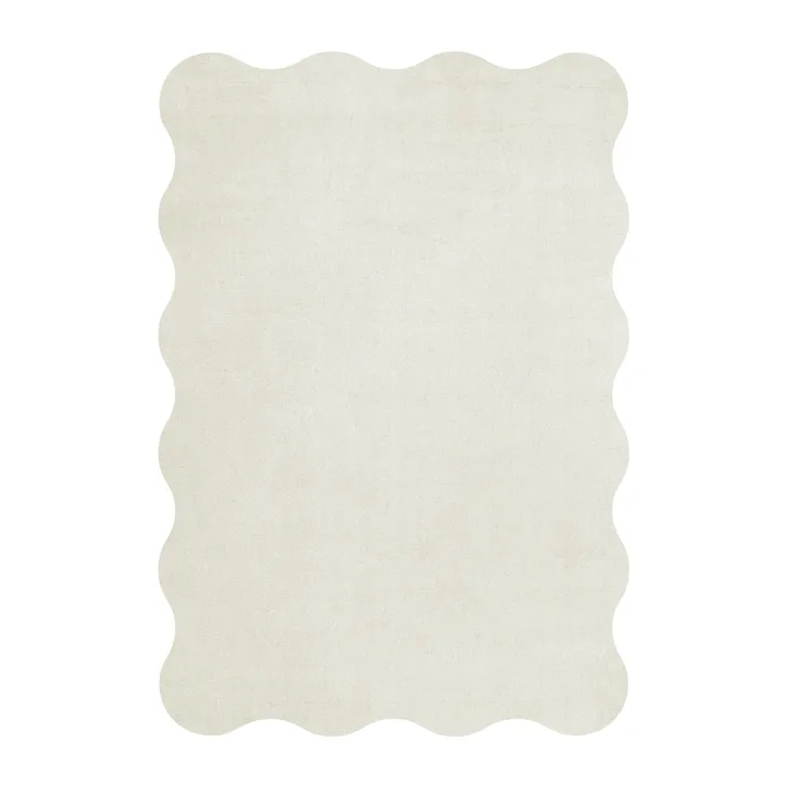 Scallop ullmatta 180x270 cm - Bone white - Layered