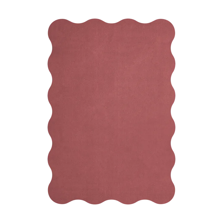 Scallop ullmatta 250x350 cm - Rosewood red - Layered
