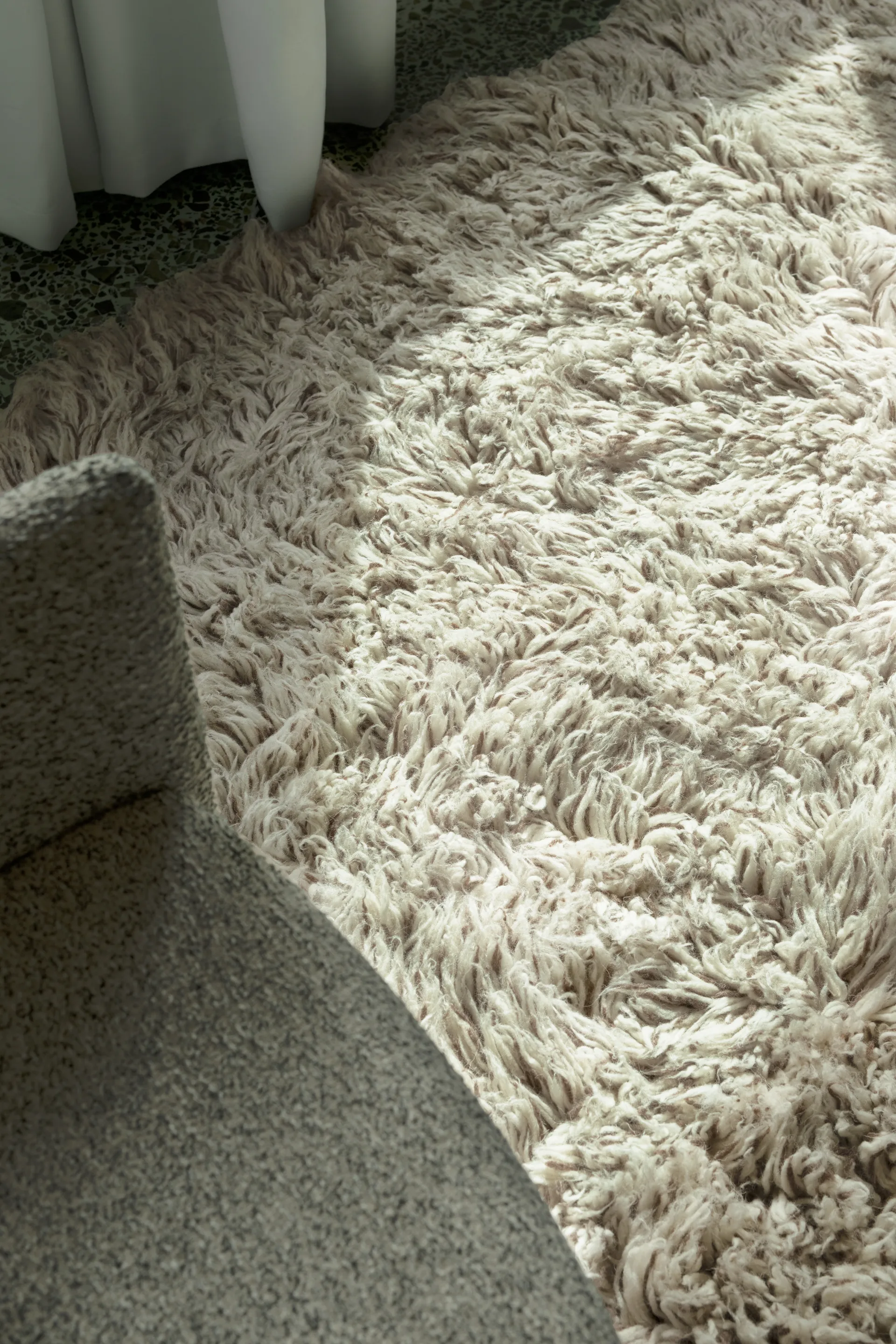 Shaggy matta 180x270 cm, Off White Layered