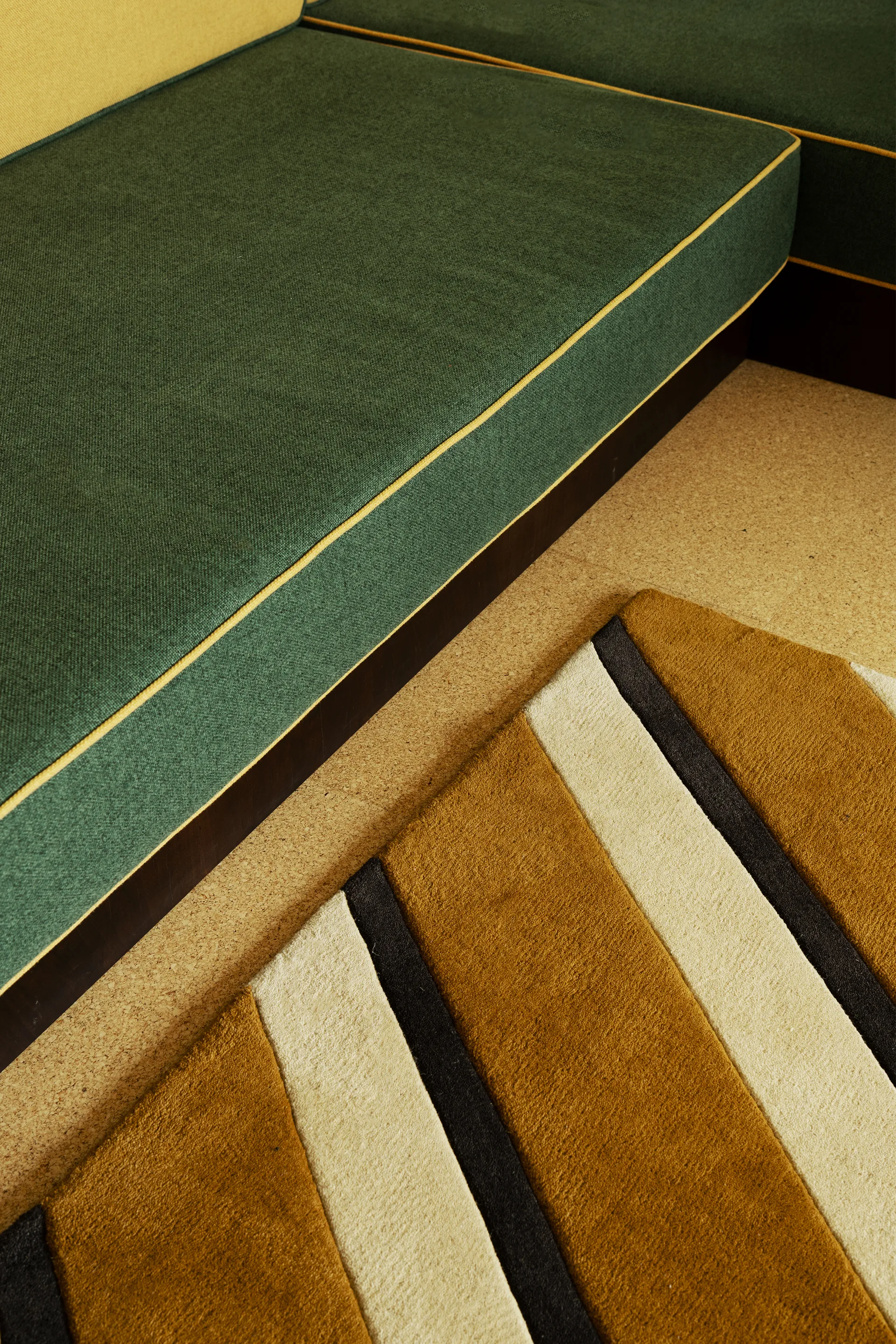 Teklan Diagonal ullmatta, Sand, 180x270 cm Layered