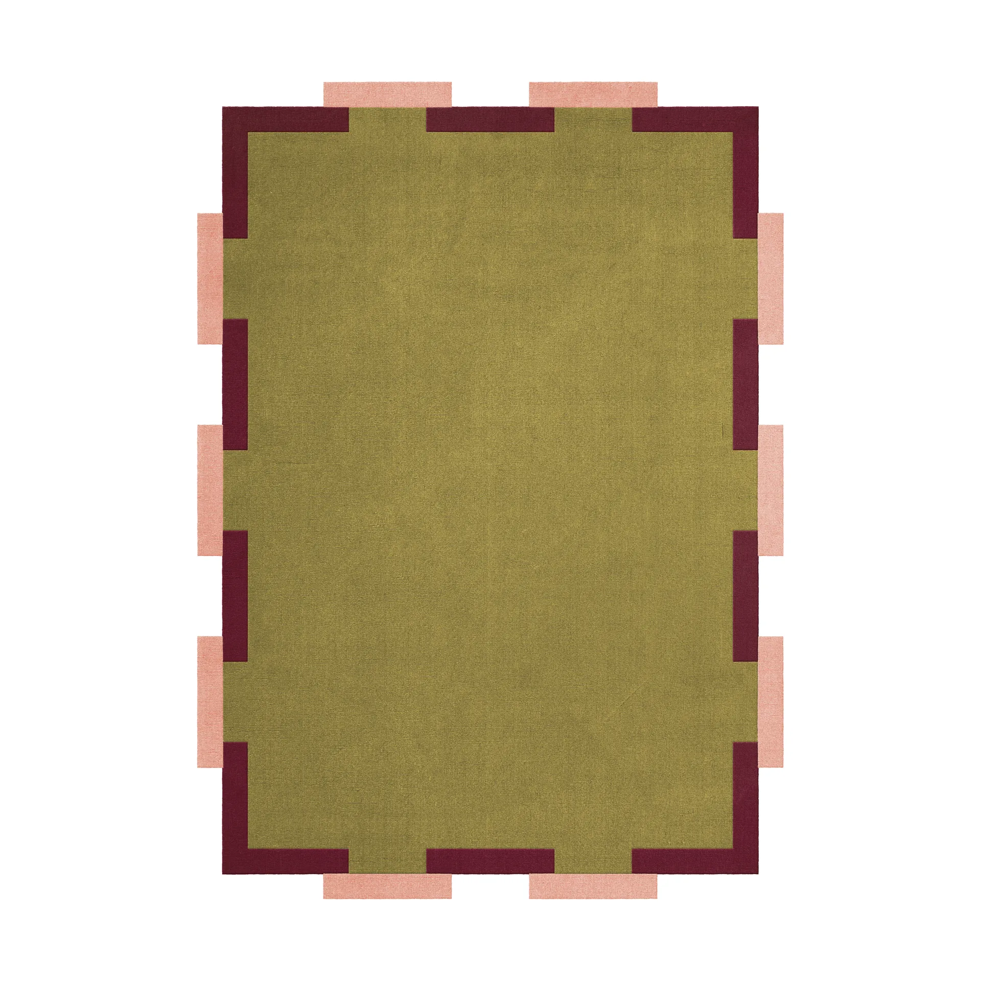 Teklan Fregio ullmatta, Olive blush, 180x270 cm Layered