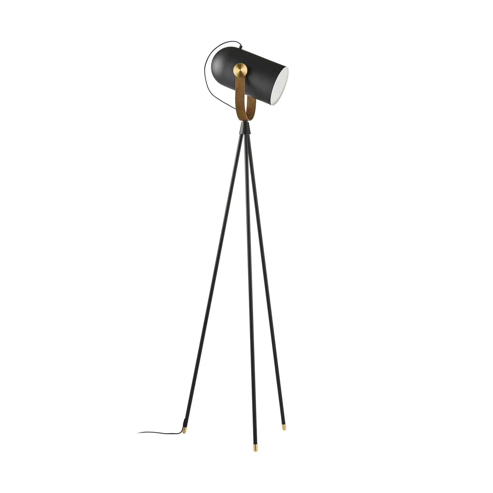 Carronade II golvlampa, Svart-rökt ek Le Klint