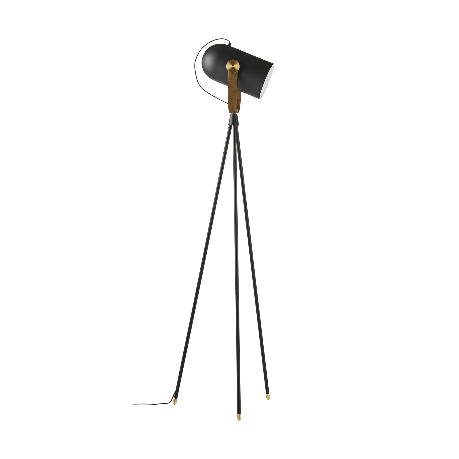 Carronade II golvlampa, Svart-rökt ek Le Klint