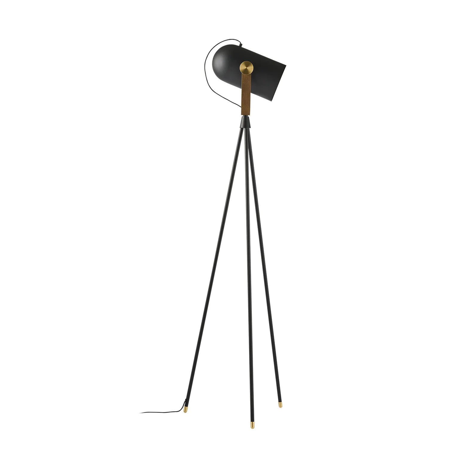 Carronade II golvlampa, Svart-rökt ek Le Klint