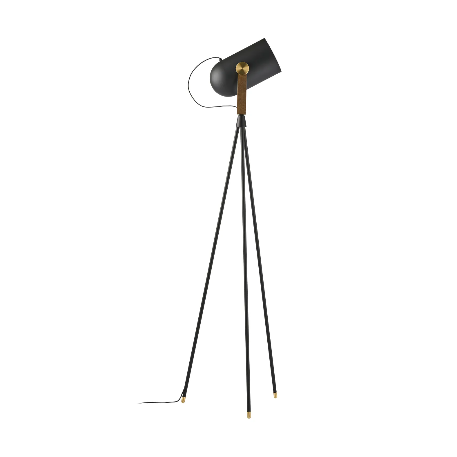 Carronade II golvlampa, Svart-rökt ek Le Klint