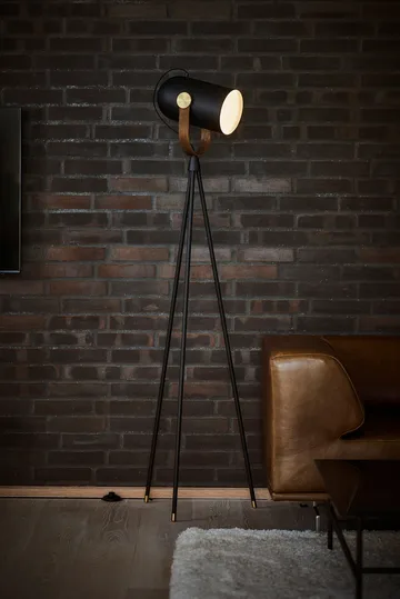 Carronade II golvlampa - Svart-rökt ek - Le Klint