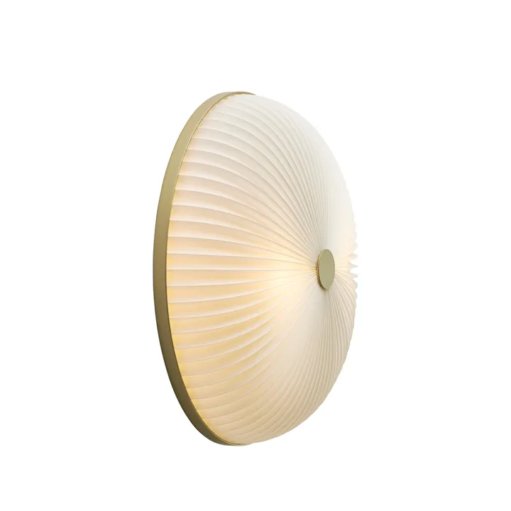 Lamella vägg- och taklampa - guld, liten- vit skärm - Le Klint