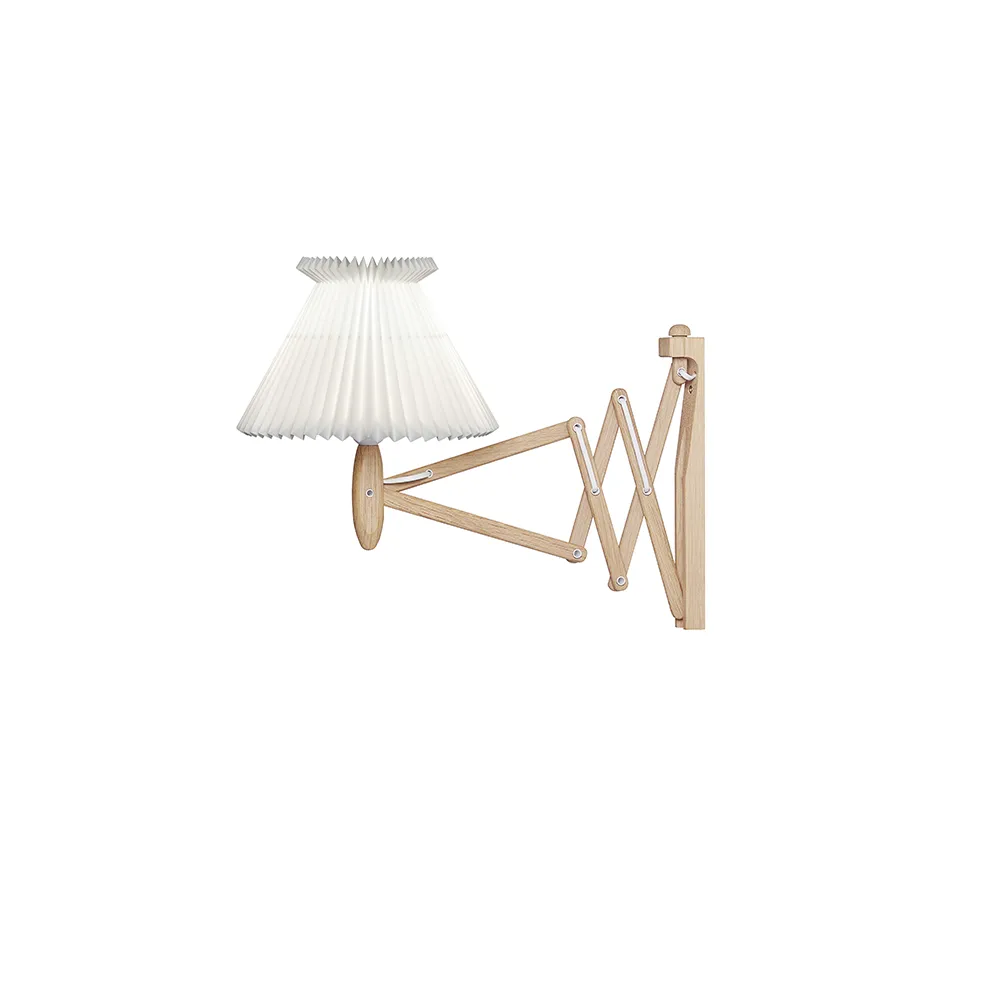 Sax 224-6/17 vägglampa, ek ljus, plast skärm Le Klint