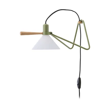 Spot vägg/bordslampa - Olive green-oak - Le Klint