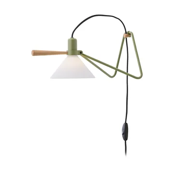 Spot vägg/bordslampa - Olive green-oak - Le Klint