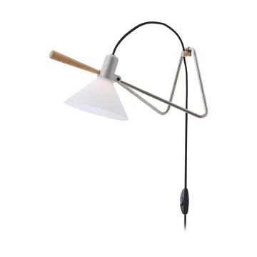 Spot vägg/bordslampa - Steel silver-oak - Le Klint