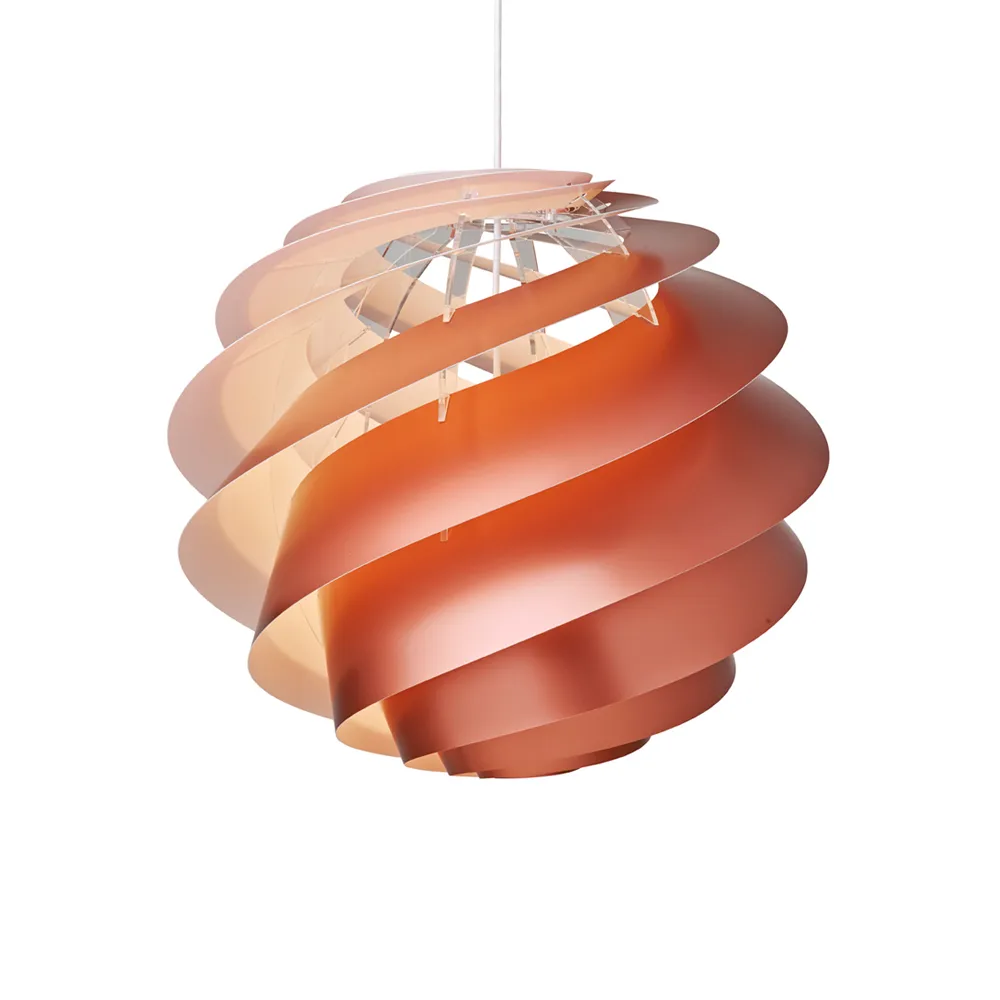 Swirl 3M pendel, koppar, metallic, vit insida Le Klint