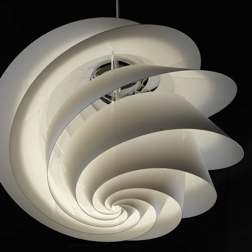 Swirl 3S pendel, koppar, metallic, vit insida Le Klint