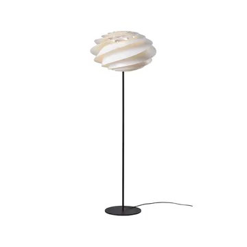 Swirl golvlampa - vit, svart stativ - Le Klint
