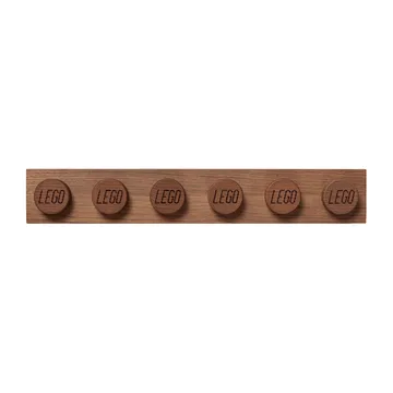 LEGO bokhylla trä - Mörkbetsad ek - Lego