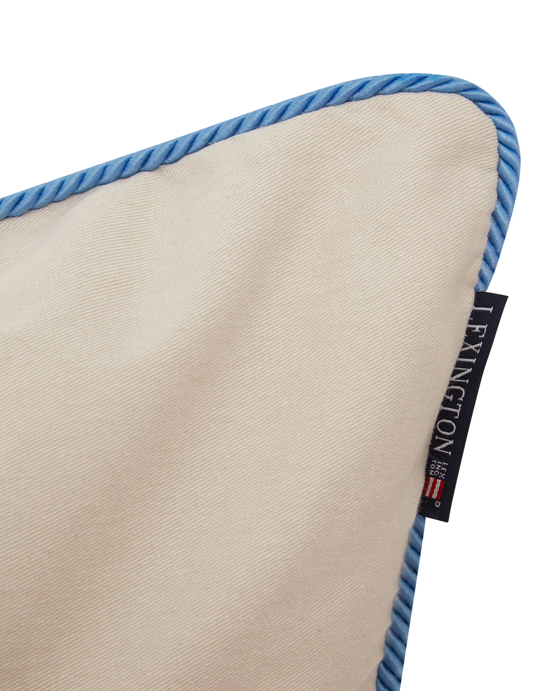 Beach Club Embroidered kuddfodral 50x50 cm, Beige-blå Lexington