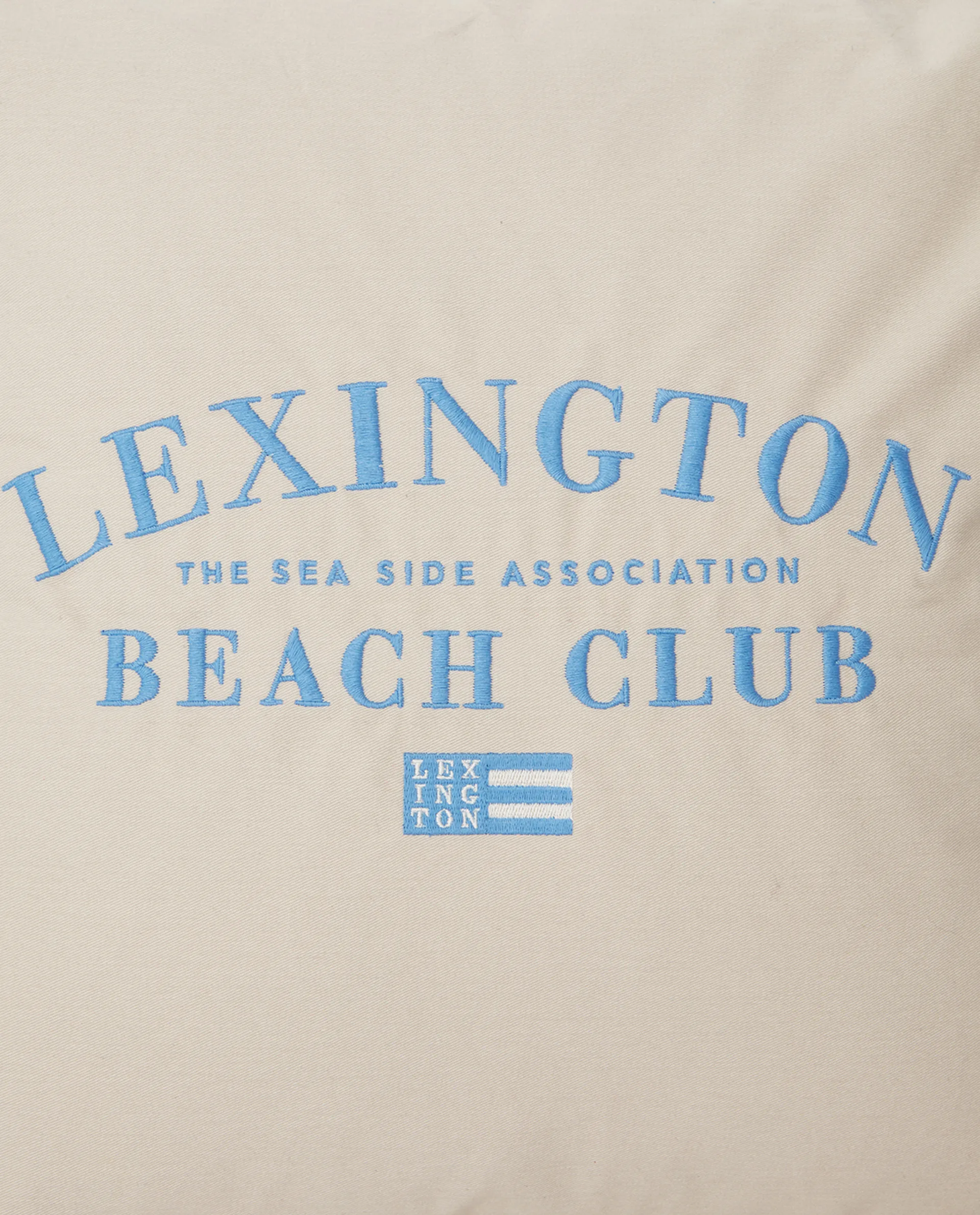 Beach Club Embroidered kuddfodral 50x50 cm, Beige-blå Lexington