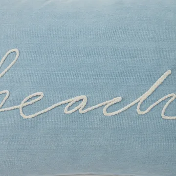 Beach small rope twill kudde 30x40 cm - Light blue - Lexington