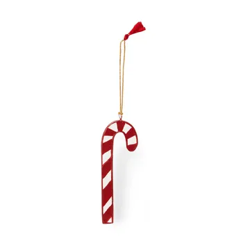 Candy Cane Papier Maché julgranshänge - 12 cm - Lexington