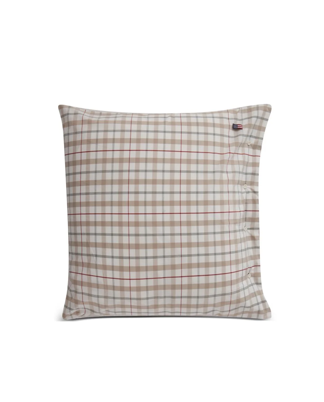Checked Cotton örngott Poplin 65x65 cm, Vit Lexington